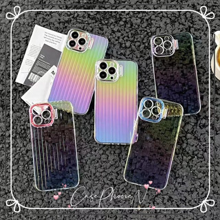 เคสไอโฟน iphone 11 14 Pro Max ไล่ระดับ เลเซอร์ บุคลิกภาพ ป้องกันการตก การป้องกันเลนส์ iphone 12 13 Pro Case for iPhone