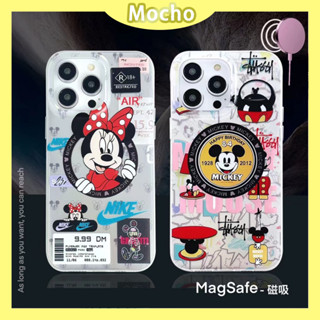 💕พร้อมส่ง💕iPhone 14 13 12 11 Pro Max เคส for เคสไอโฟน11 บางเบาพกพาง่าย แฟชั่น Disney มินนี่ เคสไอโฟนแม่เหล็ก Case