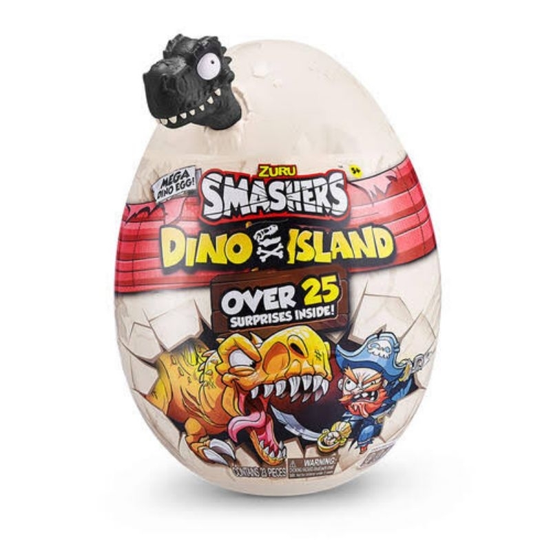 Smashers Dino Island Mega Egg T-Rex Toy by ZURU Dinosaur Includes 25 Surprises Slime, Sand ของเล่นสุ
