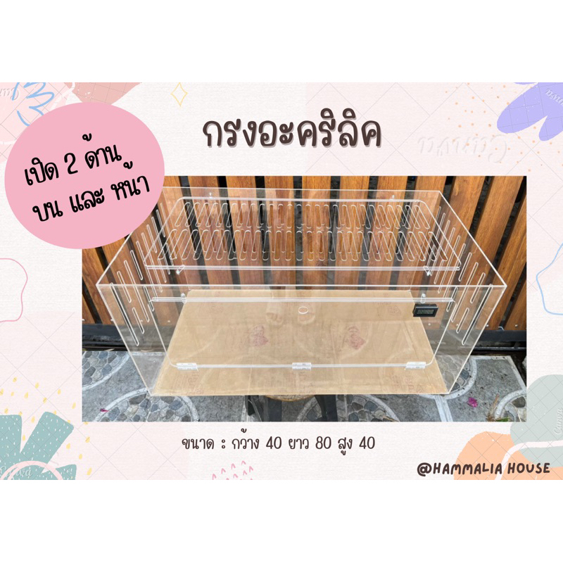 [ค่าส่งถูกมาก]กรงอะคริลิคเลี้ยงสัตว์ เปิดได้ 2 ด้าน กรงแฮมเตอร์ กรงดอเม้าส์ กรงงู อุปกรณ์สัตว์เลี้ยงกระต่าย ตู้อะคริลิค