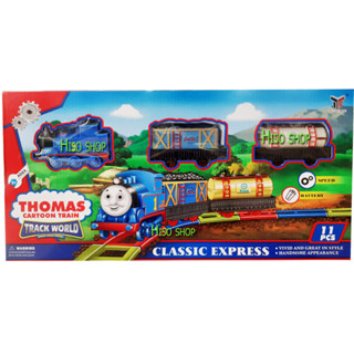 รถไฟ THOMAS CARTOON TRAIN รถไฟโทมัส รถไฟวิ่งราง ใส่ถ่าน ตัวรถ ในกล่อง สุ่มลายคละแบบ(ไม่สามารถเลือกได้คะ)