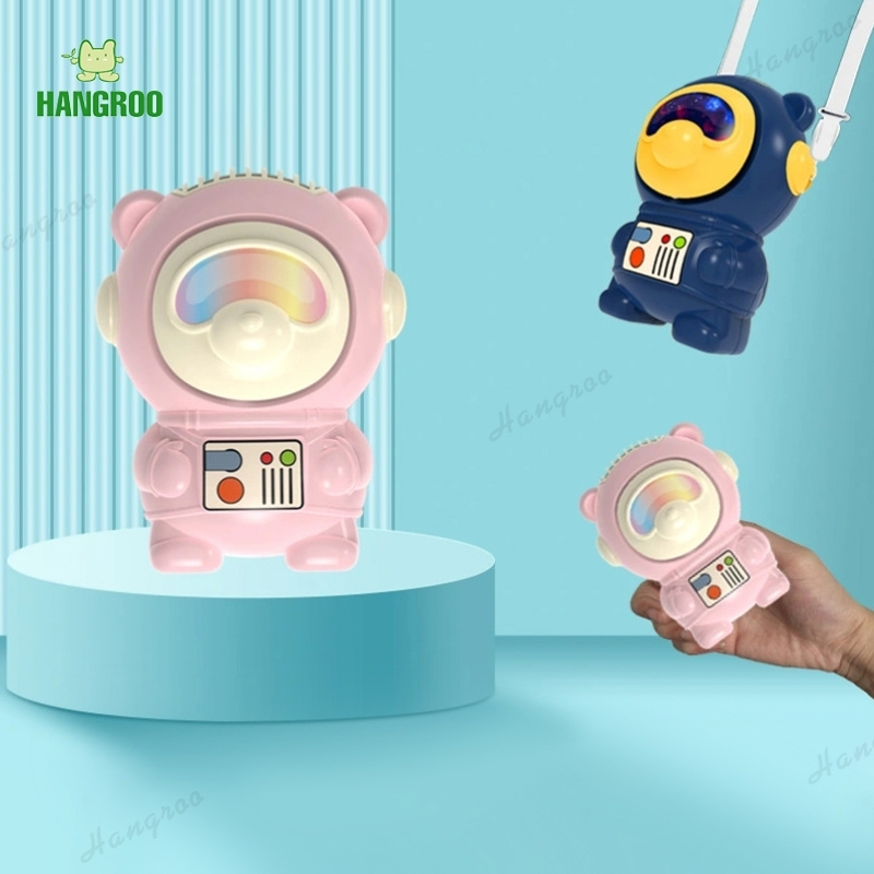 HANGROO FAN 339 พัดลม แบบพกพา คล้องคอได้ ลายนักบิน