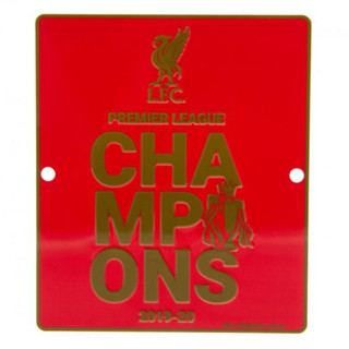 ป้ายเหล็กลิขสิทธิ์แท้ LFC Premier League Champions 19/20