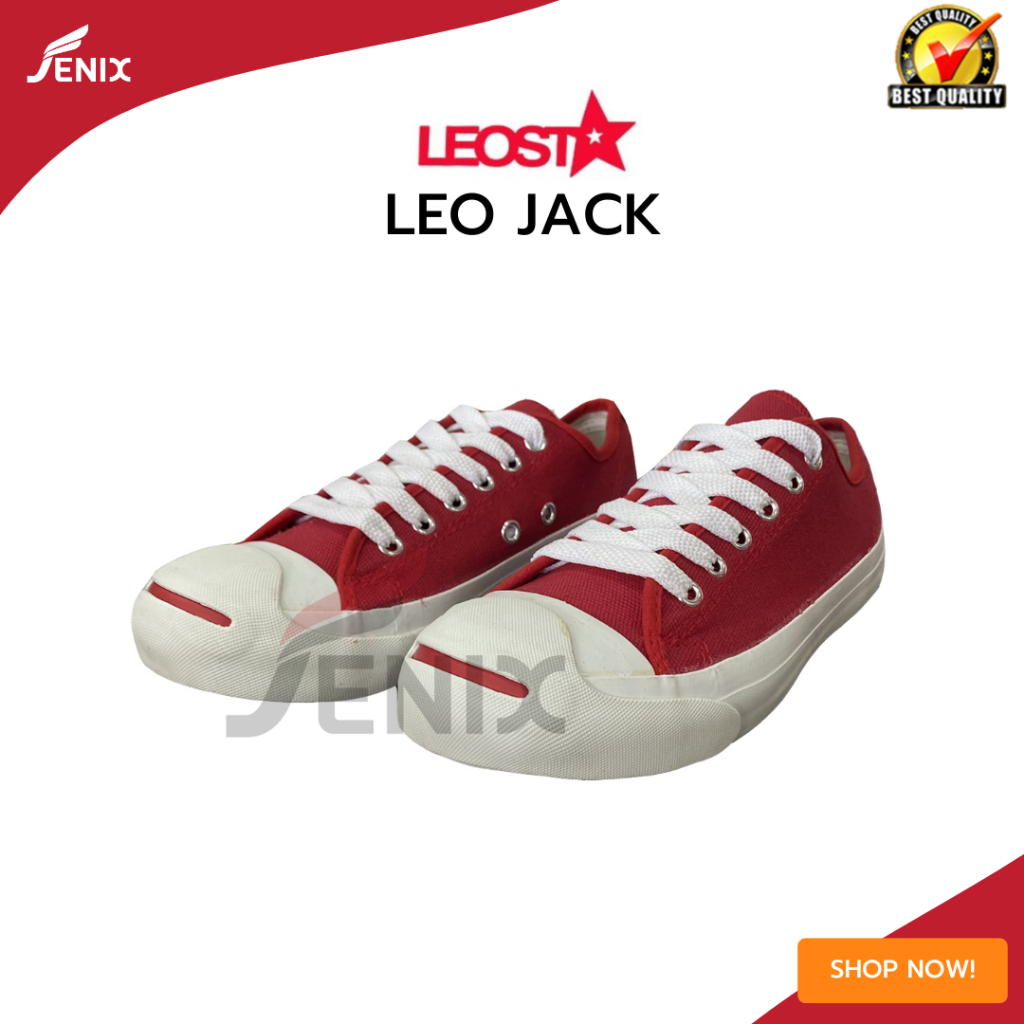 รองเท้าผ้าใบ ทรงคอนเวิร์ส LEO JACK  37-44 มีเก็บเงินปลายทาง