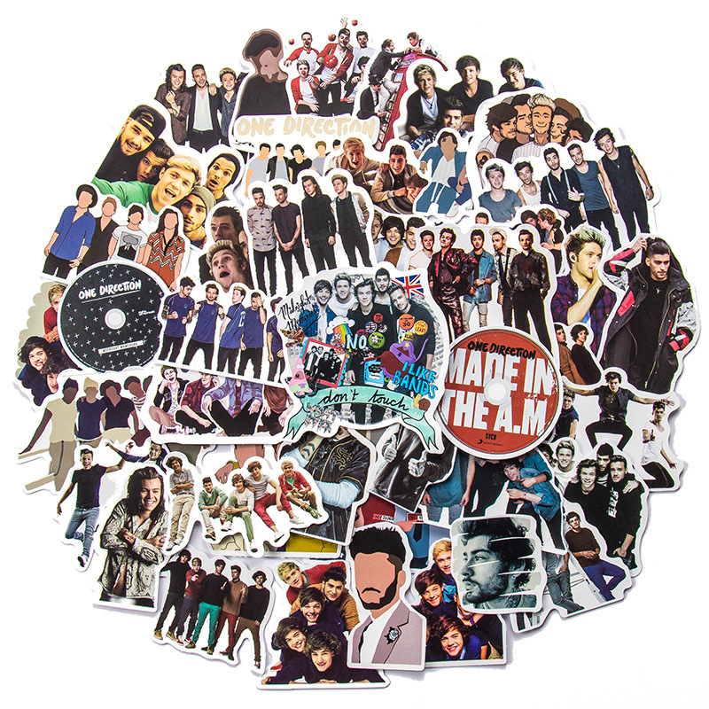 พร้อมส่ง One Direction วันไดเรกชัน Rock music band USA sticker สติกเกอร์กันน้ำ 50ชิ้น