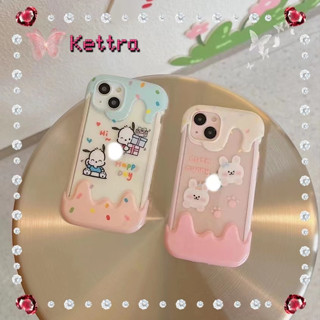 💜Kettra💜จัดส่งภายใน24ชม ป้องกันการหล่น 11 14 pro max เคสใส รุ่นคู่ กระต่าย การ์ตูน ลูกสุนัข น่ารัก case for iPhone 12 13