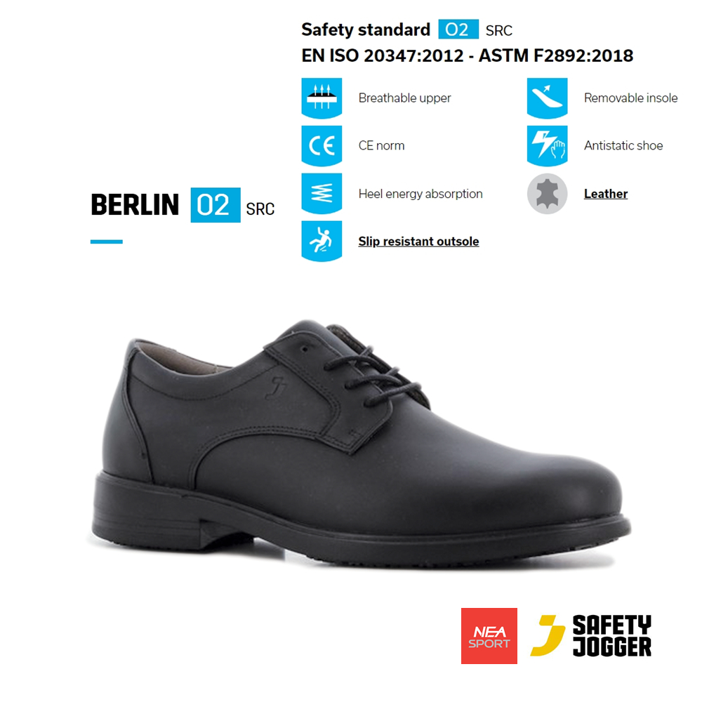 [ลด30% เก็บโค้ด 2509FASHDD] SAFETY JOGGER - Berlin รองเท้าหนัง ผู้ชาย กันลื่น แบบสวม หนังแท้ คุณภาพส