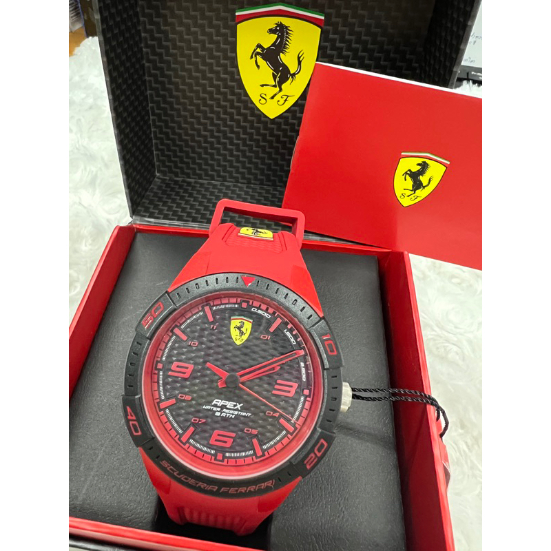 Ferrari นาฬิกาผู้ชาย สายซิลิโคน น้ำหนักเบา