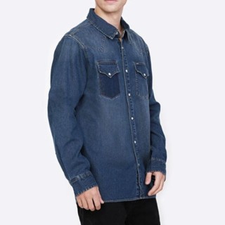 เสื้อเชิ้ตแขนยาวผู้ชาย คอลเลคชั่น Reimagined Denim (101+)