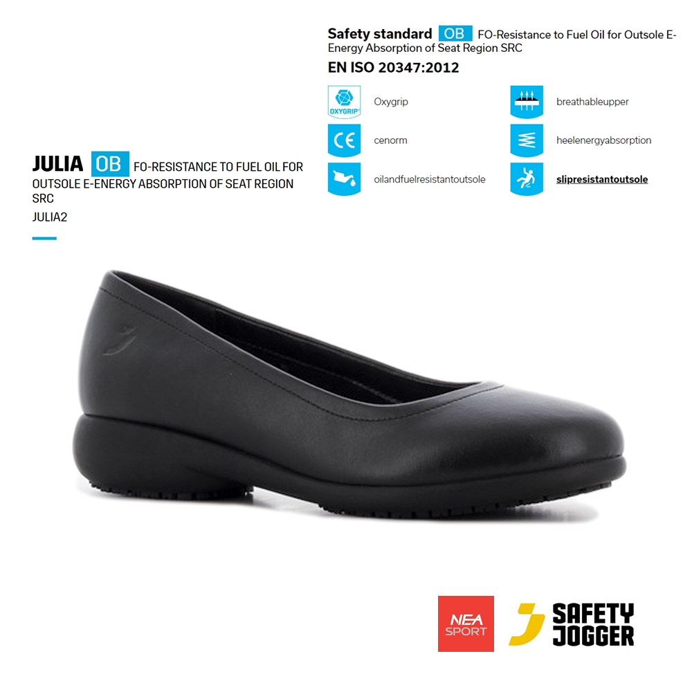 [ลด30% เก็บโค้ด 2509FASHDD] SAFETY JOGGER - JULIA รองเท้าหนัง ผู้หญิง กันลื่น แบบสวม คุณภาพสูง