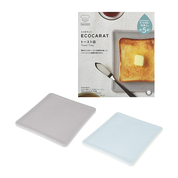 MARNA K686W Eco Carat Toast Plate Porous Ceramic Blue/ Gray/ White