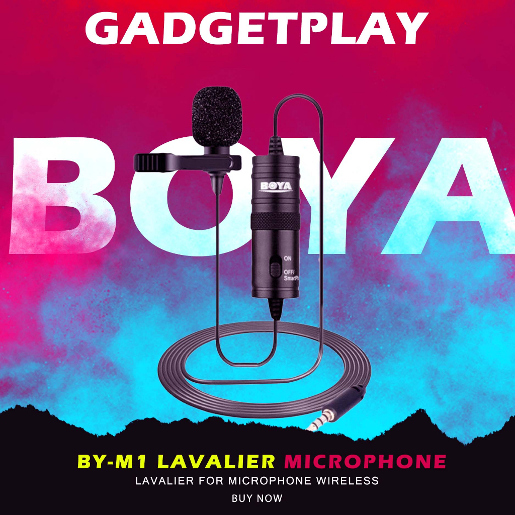 [กรุงเทพฯ ด่วน 1 ชั่วโมง] BOYA BY-M1/M1S  Lavalier Microphone สำหรับมือถือและกล้อง ของแท้ BOYATHAILAND ประกัน 24 เดือน