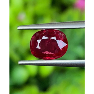 พลอย ทับทิม พม่า Burmese Ruby sapphire 1.59 กะรัต (Cts) ดิบ Unheated พร้อมใบเซอร์ พลอยแท้ อัญมณีมงคลประจําวันเกิด เครื่อ