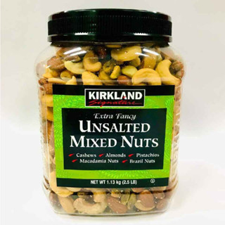 เคิร์กแลนด์ซิกเนเจอร์ถั่วรวมอบชนิดไม่ใส่เกลือ 1.13กก. Kirkland Signature Extra Fancy Unsalted Mixed Nuts Cashews Almonds