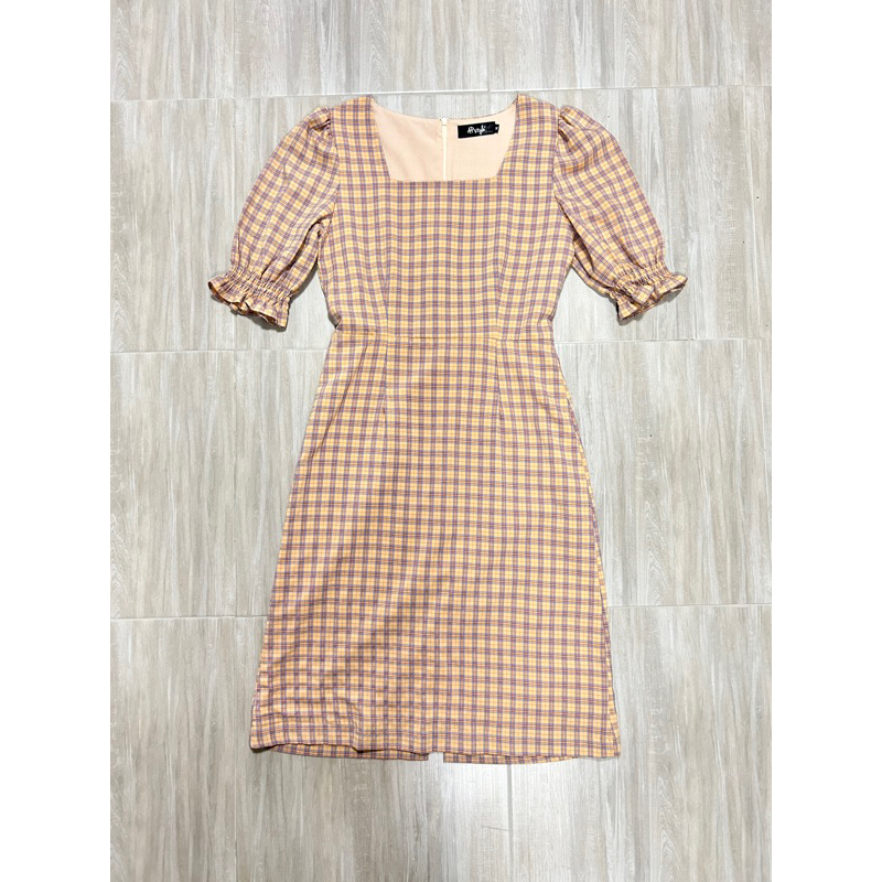 เดรส Ap style ลายสก็อต size M