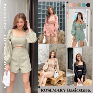 Mumujumpsuit🤍🤍จั้มแขนยาวกางเกงขาสั้น งานป้าย INTUON #Rosemary Basicstore