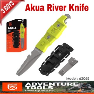 มีด Gear Aid รุ่น Akua River Knife ใบมีดปลายทู่ แบบหยัก 3" และปลอกมีด สำหรับการผจญภัยในน้ำจืด มีที่เปิดขวดและที่ทุบกระจก