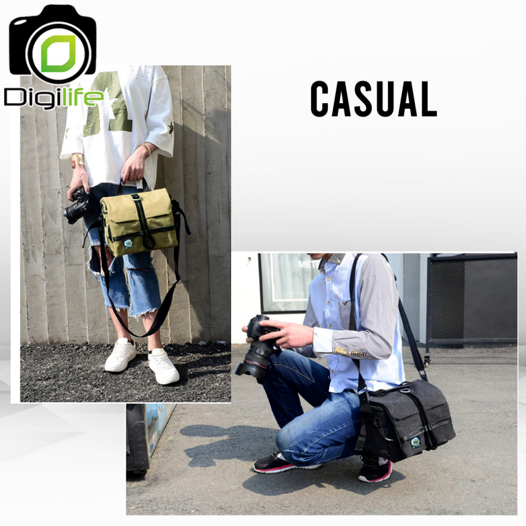 Camera Bag National Style - Digilife ( ผ้า Canvas Cotton แบบเดียวกันกับ กระเป๋ากล้อง National Geographic NG 2346 )