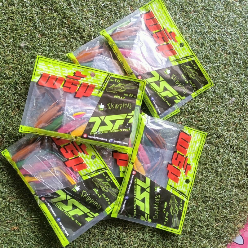 เหยื่อยาง พริ้ม ลัวร์ Primp Lure แซ่บ x 2 TSF หนอนยาง ปลายาง แนะนำเบ็ต #4/0 - BaannuerFisshing บ้านเ