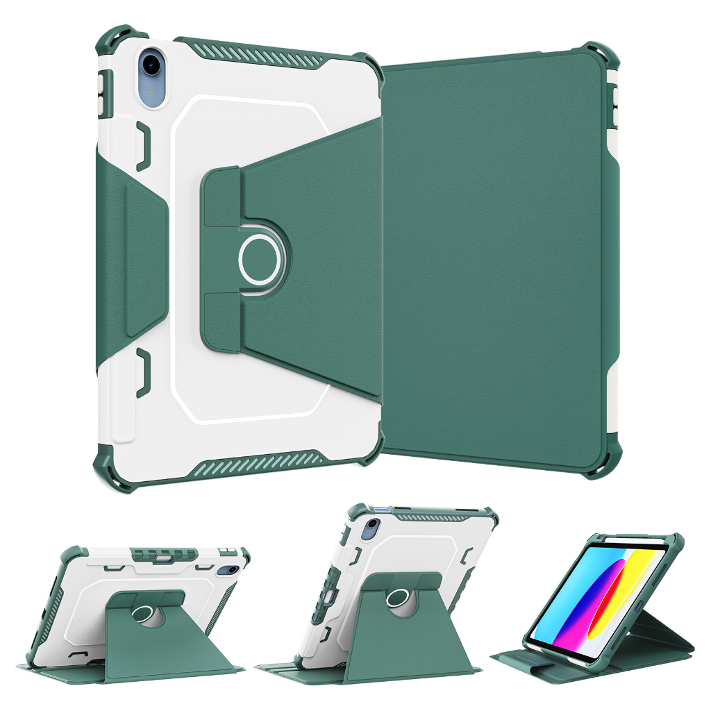 เคสฝาพับ หมุนได้ 360° พร้อมสาย ไอแพด มินิ 6 ไอแพด แอร์ 4 / 5 For iPad Mini 6 / iPad 10.2 / 8 / 9 / iPad Pro 11 / Air 4