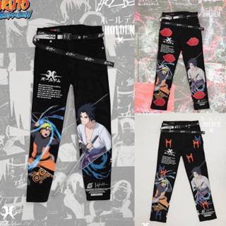 ยีนส์ขายาว Holdem Naruto Vs. Sasuke Black Denim Jeans