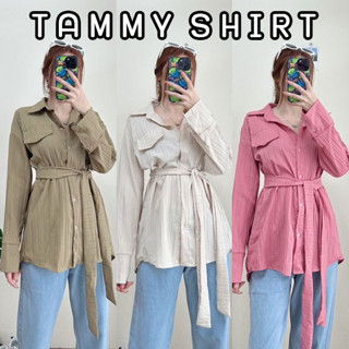 S017 : TAMMY SHIRT เสื้อเชิ้ตแขนยาวผูกเอว