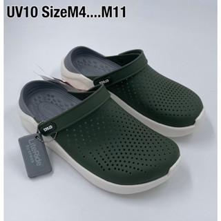 รองเท้าแตะCrocs Lite Ride Clog ไซส์.M4-M11 น้ำหนักเบา ยอดฮิต รองเท้าแตะหัวโต ใส่ได้ทั้งผู้ชาย-ผู้หญิง UV10B004