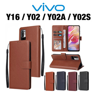 ฝาพับ vivo Y02A Y02 Y02s Y16 case วีโว่ เคสฝาพับ เคสแม่เหล็ก ฝาพับแม่เหล็ก เคส