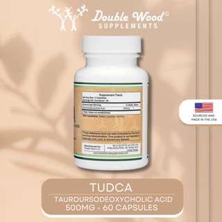 น้ำตาลสมดุล ตับทำงานดี ด้วย TUDCA บริสุทธิ์ 🧬 — Double Wood TUDCA 500 mg 60 Capsules A.553