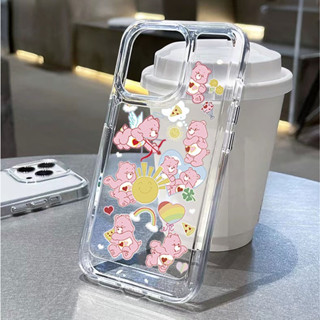 ❤️จัดส่งทันที❤️เคสไอโฟน11/12/13/14 Pro max เคสไอโฟน 13 Cute Pink Care bears soft Case For iPhone 11,12,13,12PM,13PM,14PM