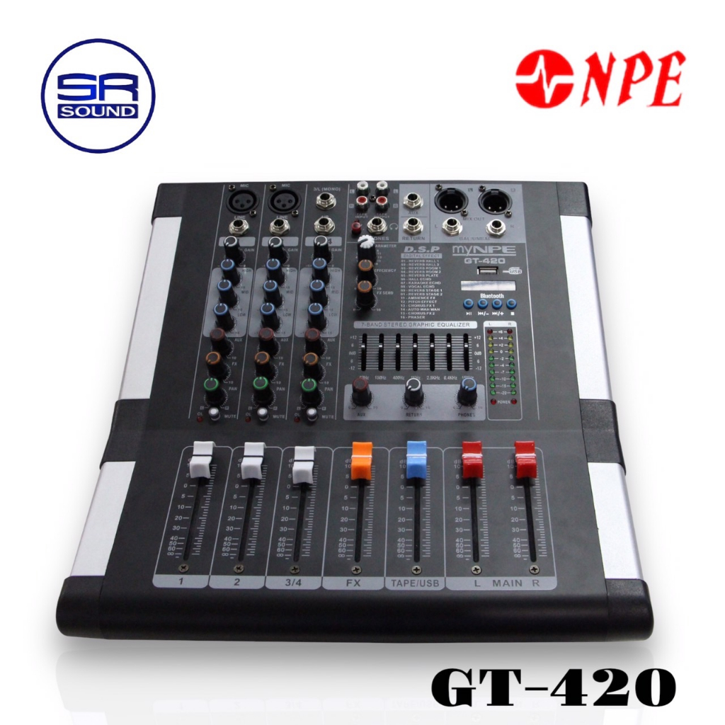 MYNPE GT-Series GT-420 GT-630 GT-850 GT-880 GT-1250 GT-1650 เพาเวอร์มิกเซอร์ มีบลูทูธ