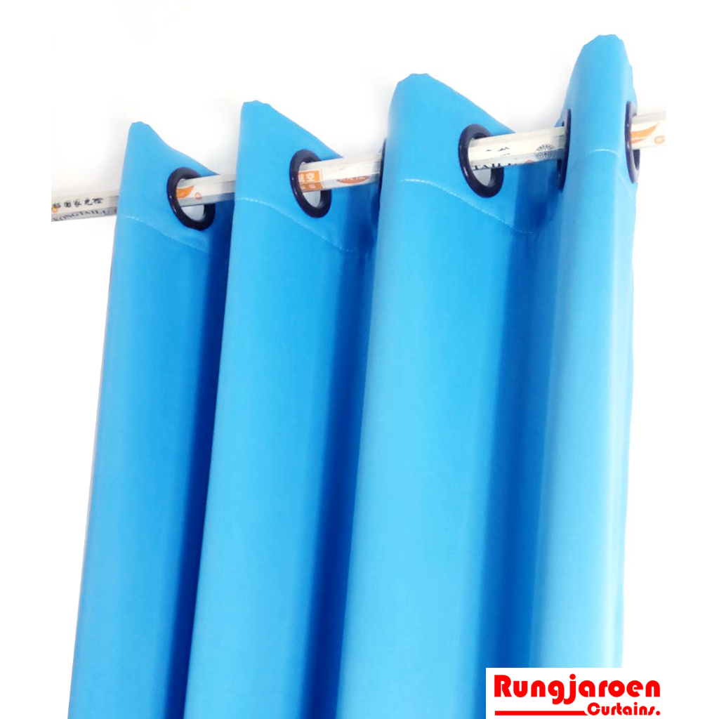 แนะนำ ผ้าม่าน ผ้าม่านสีฟ้า ผ้าม่านตาไก่ สีฟ้าพื้น Blackout ตกแต่งบ้าน ผ้าม่านกัน UV By ร้านรุ่งเจริญผ้าม่าน ราคาพิเศษ มีเก็บเงินปลายทาง