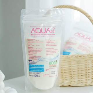 Collagen AQUA S คอลลาเจนแท้100% แบบชง 100,000 มก. ขนาด 100 กรัม สกัดจากปลาน้ำจืด อาหารเสริมบำรุงกระดูก ผิว