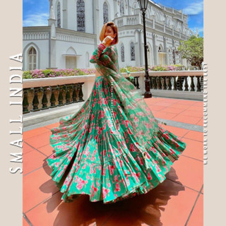 {**ส่งฟรี**} SMALL INDIA  ✨🌷 Party Wear Lehenga Choli Set ชุดเซ็ทเสื้อกระโปรง ✨🌷 Women Lehenga Choli Set