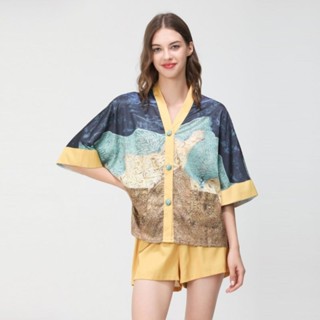 ชุดนอน Majolica pajamas (premium silk satin)