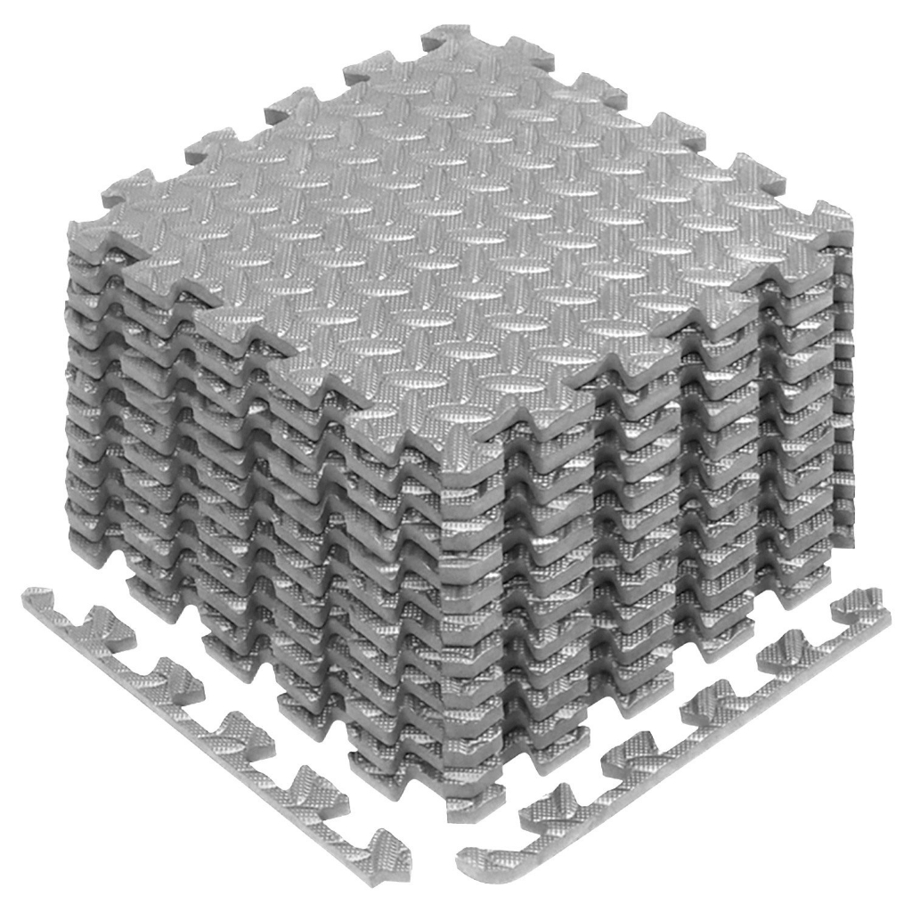 Yes4All : Y4AAMZ002-GRY* แผ่นโฟมสำหรับรองออกกำลังกาย Yes4All Interlocking Exercise Foam Mats, Gray