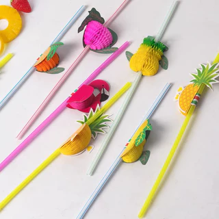 หลอดดูดน้ำแฟนซี น่ารัก แพ็คละ 50 ชิ้น