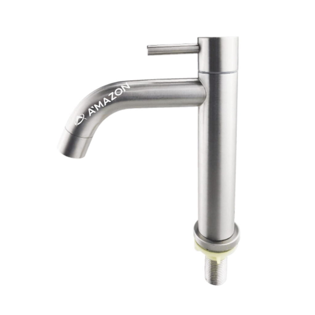 ก๊อกอ่างล้างหน้า สแตนเลส304 (คอยาว) A'MAZON รุ่น CS-8