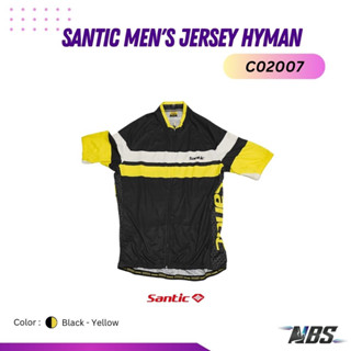 เสื้อปั่นจักรยาน Santic Mens Jersey Hyman C02007 สีดำ-เหลือง