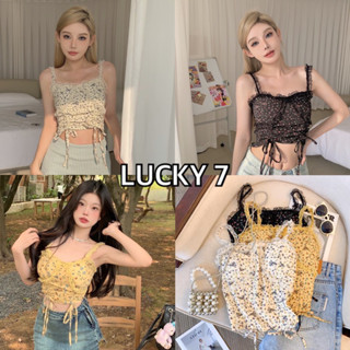 BY IRA เสื้อกล้ามคอเหลี่ยม ดีเทลเชือกรูดด้านหน้า ฮอตรุ่นใหม่