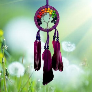 Dream catcher size 9 cm. (เครื่องรางดักความฝัน) DC908