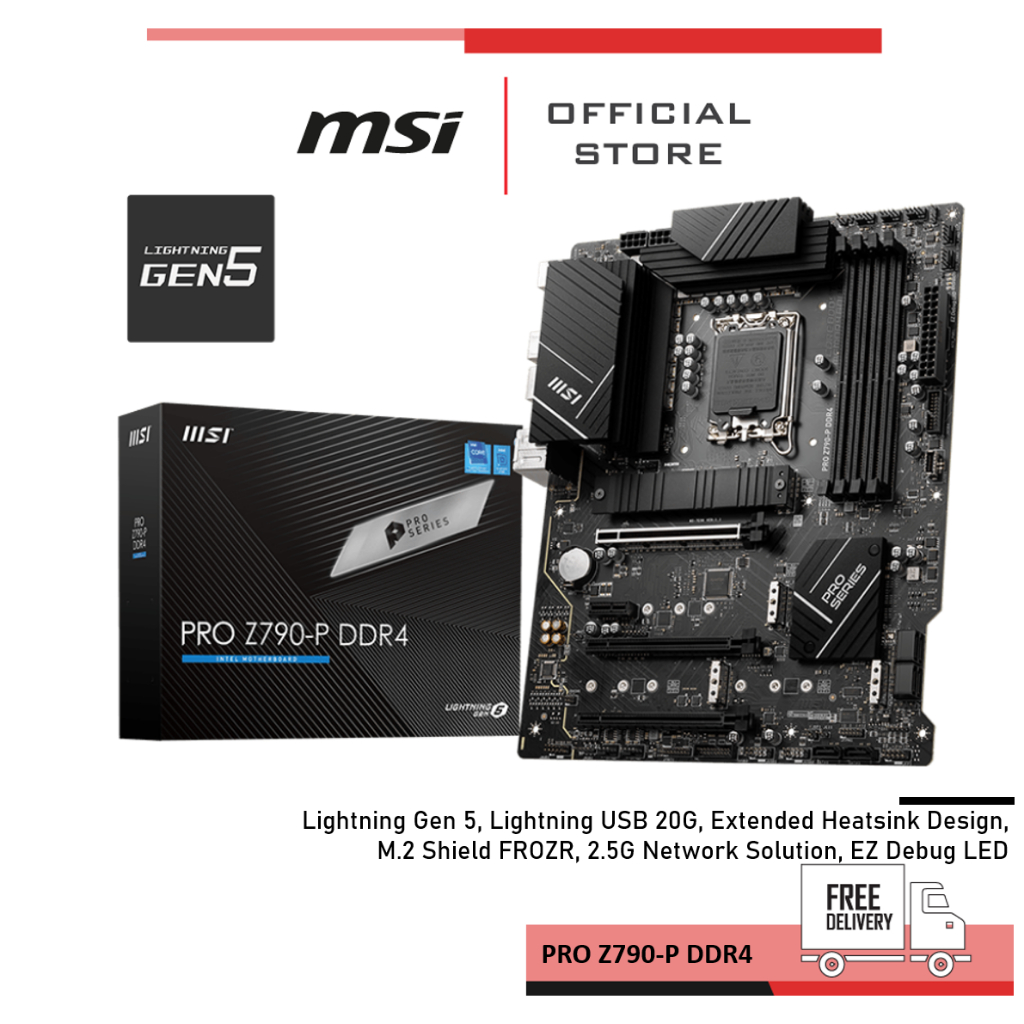 MSI MAINBOARD PRO Z790-P DDR4 (เมนบอร์ด) MSIMBPRO Z790-P D4