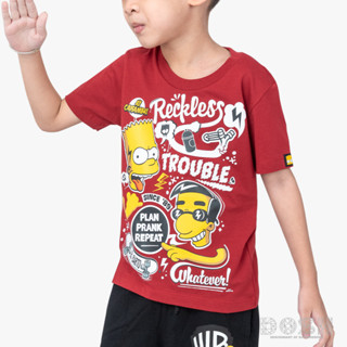 DOSH BOYS T-SHIRTS THE SIMPSONS เสื้อยืคอกลม แขนสั้น เด็กผู้ชาย FSIBT5055-RE