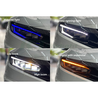 พรีออเดอร์ 15 วัน ไฟหน้า ซีวิค เอฟซี  HONDA CIVIC FC 2016-20201 โคมไฟหน้า Civic Fc ลูกแก้วโปรเจคเตอร์4ลูก