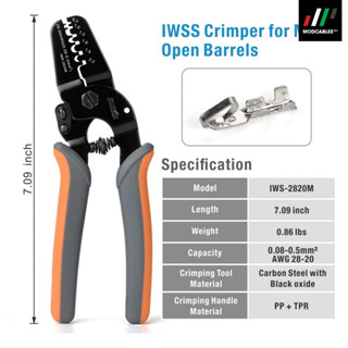 IWISS IWS-2820M Crimping Tools คีมเข้าเทอร์มินัลขนาด AWG 28-20