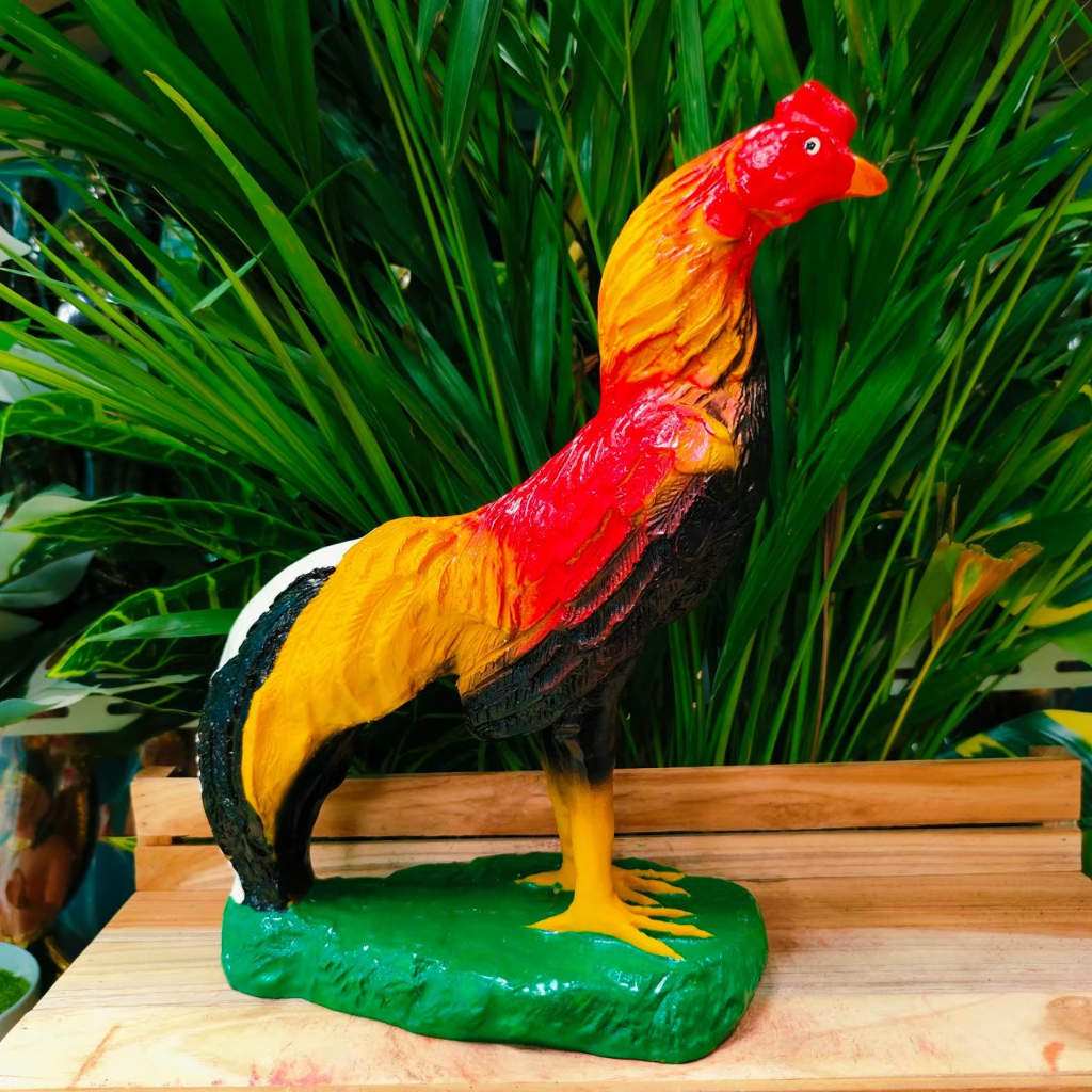 ALN888รูปปั้นไก่ ไก่แก้บน เนื้อเรซิ่น ขนาดสูง 30 cm สำหรับถวายแก้บนสำหรับถวายแก้บน งานพรีเมี่ยมสวยงามมีขายที่นี่ที่เดียว - รูปที่ 2