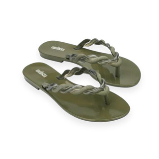 🔥 SALE 🔥 MELISSA Flip Flop Sandals รองเท้าเจลลี่ เมลิสซ่า รองเท้าแตะ รองเท้าหนีบ  กลิ่นหอม สีเขียวขี้ม้า ใส่ไปเที่ยว