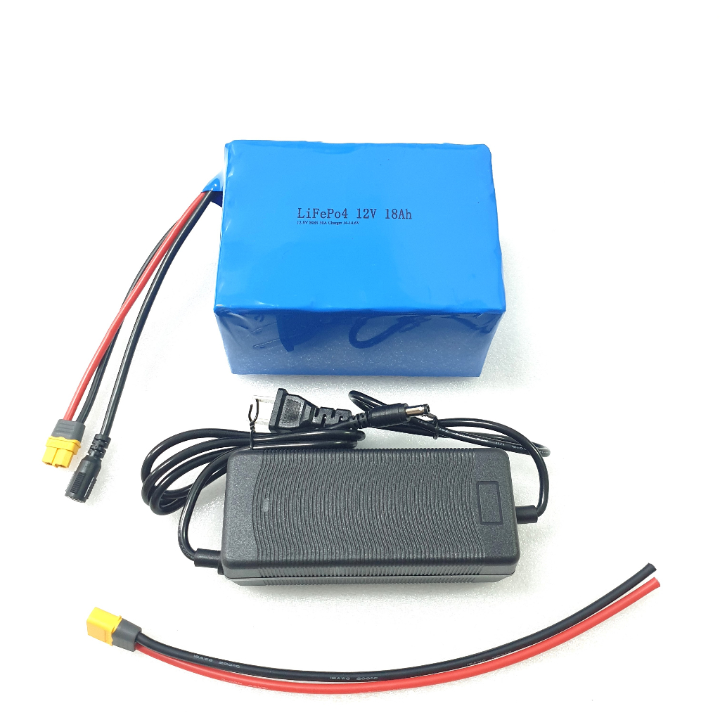 แบตเตอรี่ลิเธียม 12V 6Ah 12Ah 18Ah  LiFePO4 พร้อมใช้งาน