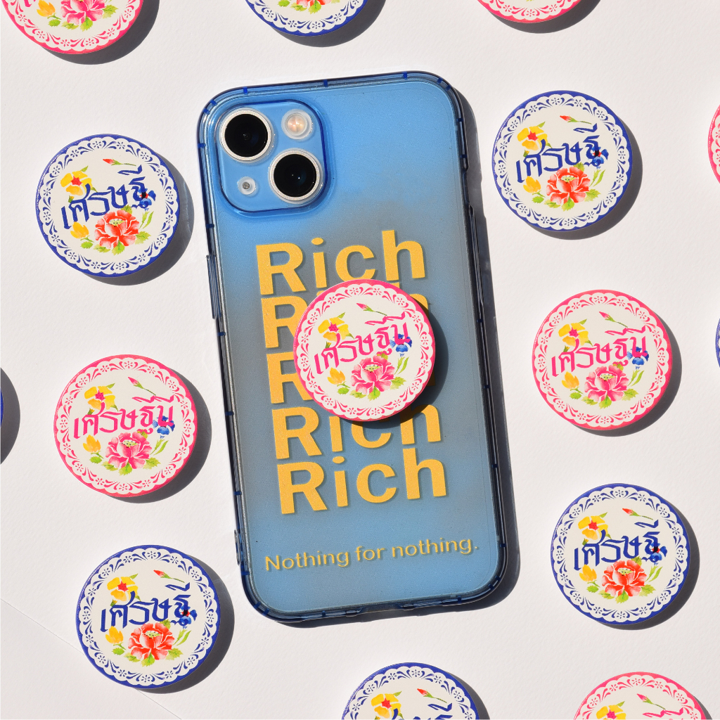 GRIPTOK กริ๊บต๊อก ที่ติดหลังโทรศัพท์เลือกลายได้ แบบติดกาว 3M ลายเศรษฐี ของฝาก ของที่ระลึกไทย ของขวัญปีใหม่ สงกรานต์