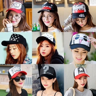 หมวกแก๊ปตาข่าย_ลายรวม หมวกแฟชั่น Cap Hat